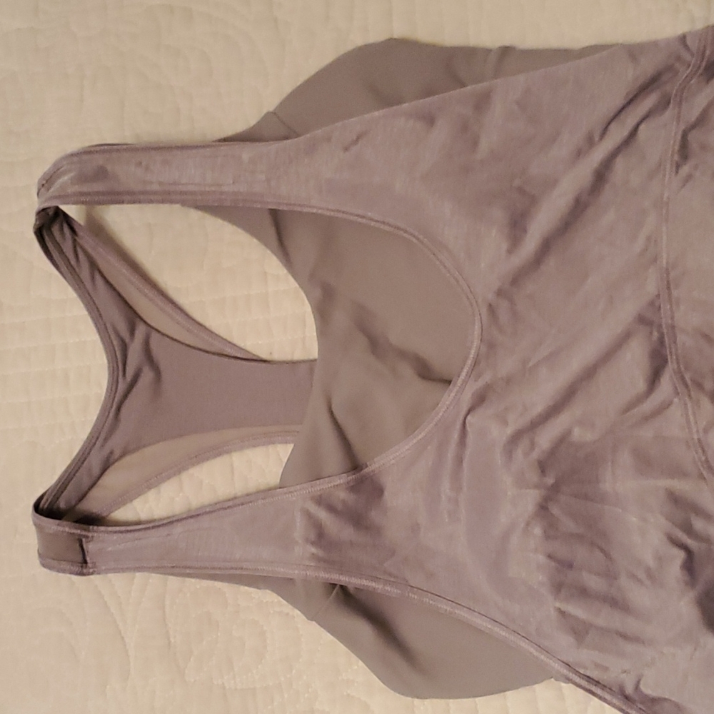 Light Gray Women's Racerback Tank Top - Picture 5 of 7